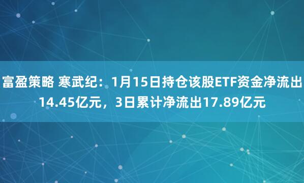 富盈策略 寒武纪：1月15日持仓该股ETF资金净流出14.45亿元，3日累计净流出17.89亿元